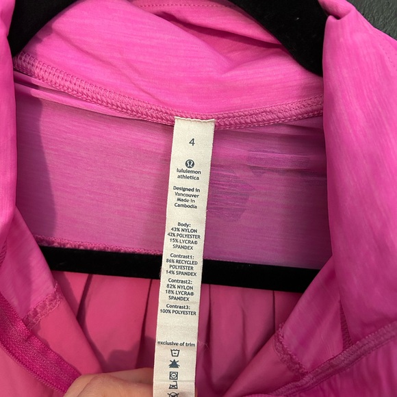 Pink Lululemon Sun Runner Hybrid Pullover Size 4 - Picture 4 of 4